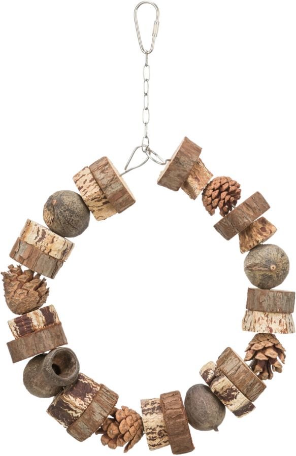 Swing with wood & pine cones